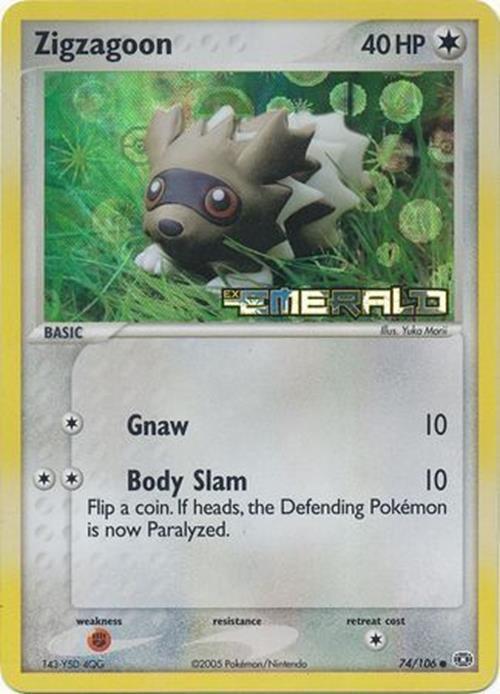 Zigzagoon (74/106) (Stamped) [EX: Emerald] | Good Games Cannington