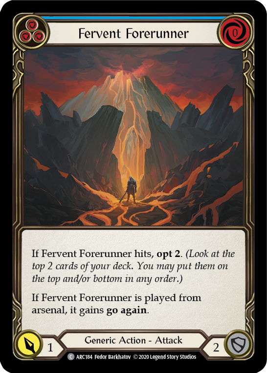 Fervent Forerunner (Blue) [U-ARC184] Unlimited Normal | Good Games Cannington