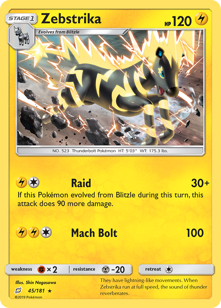 Zebstrika (45/181) [Sun & Moon: Team Up] | Good Games Cannington