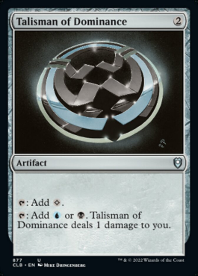 Talisman of Dominance [Commander Legends: Battle for Baldur's Gate] | Good Games Cannington