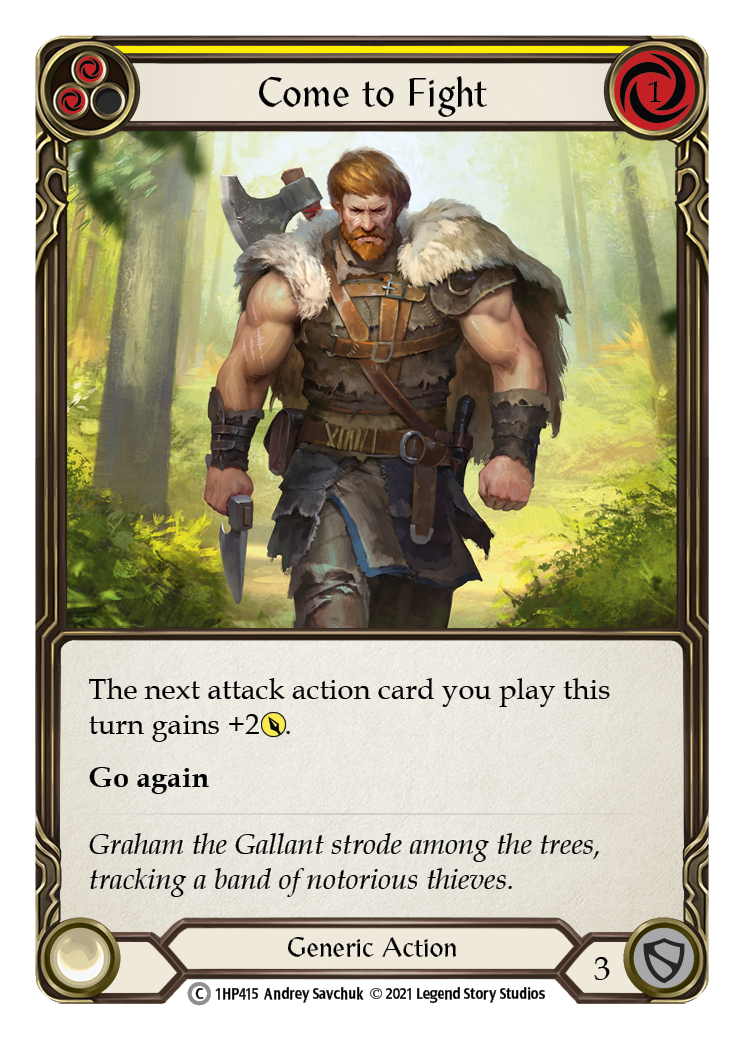 Come to Fight (Yellow) [1HP415] | Good Games Cannington