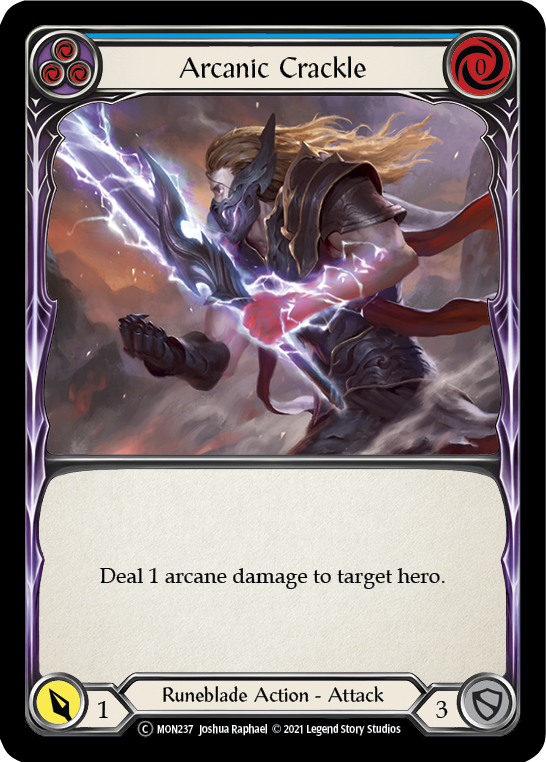 Arcanic Crackle (Blue) [U-MON237] Unlimited Normal | Good Games Cannington