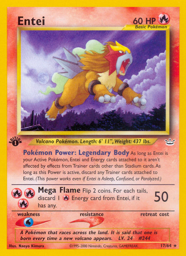 Entei (17/64) [Neo Revelation 1st Edition] | Good Games Cannington