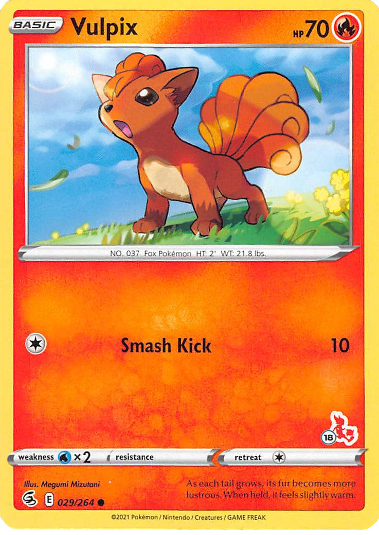 Vulpix (029/264) (Cinderace Stamp #18) [Battle Academy 2022] | Good Games Cannington