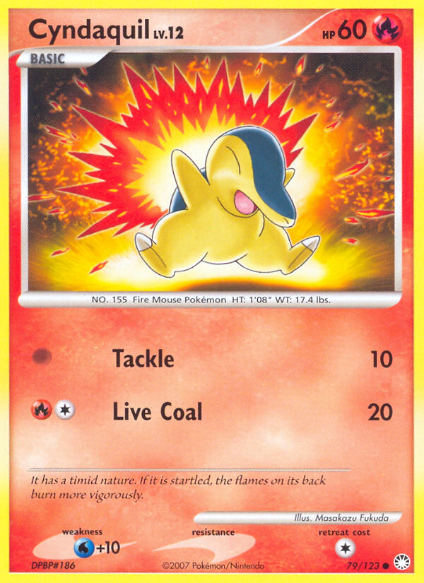 Cyndaquil (79/123) [Diamond & Pearl: Mysterious Treasures] | Good Games Cannington