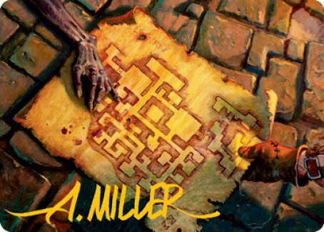 Dungeon Map Art Card (Gold-Stamped Signature) [Dungeons & Dragons: Adventures in the Forgotten Realms Art Series] | Good Games Cannington