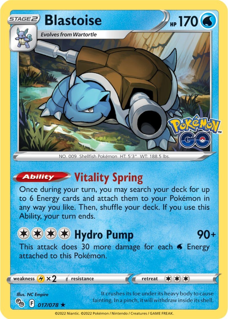 Blastoise (017/078) [Pokémon GO] | Good Games Cannington