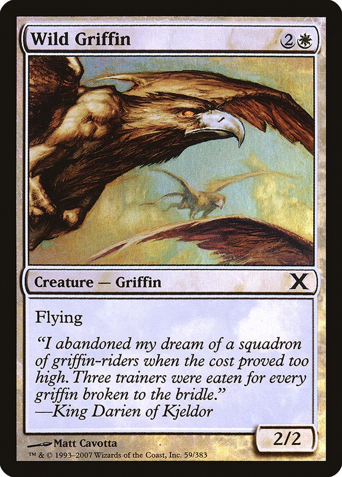 Wild Griffin (Premium Foil) [Tenth Edition] | Good Games Cannington