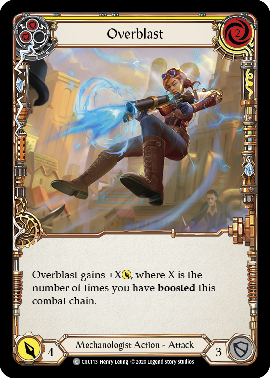 Overblast (Yellow) [CRU113] 1st Edition Normal | Good Games Cannington