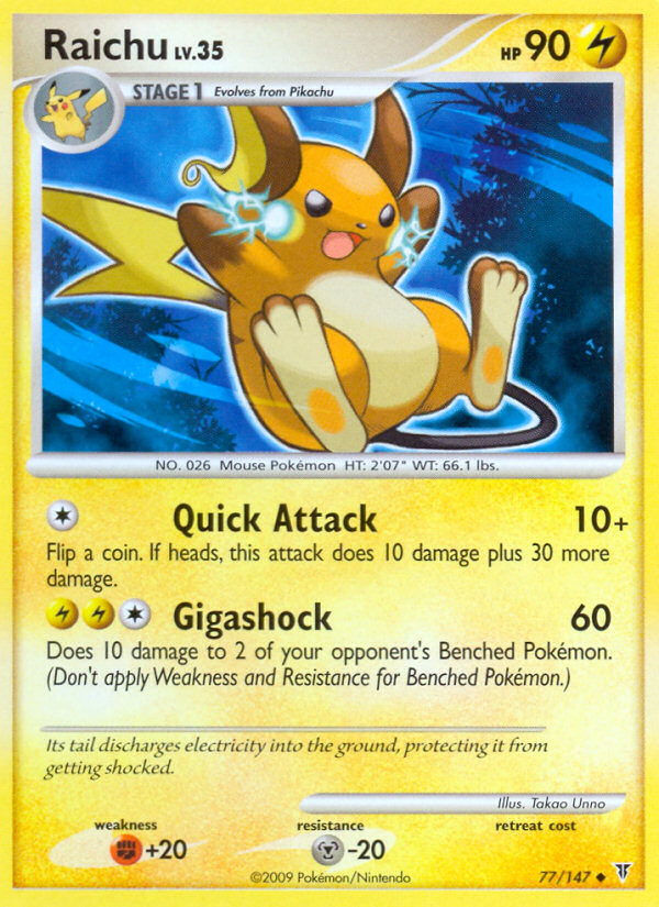 Raichu (77/147) [Platinum: Supreme Victors] | Good Games Cannington