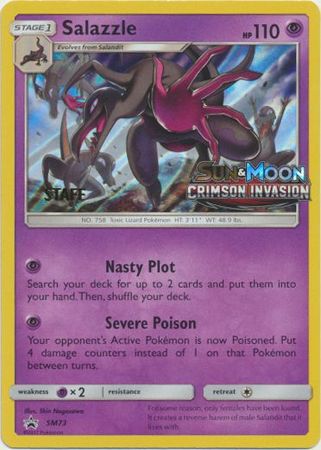 Salazzle (SM73) (Staff Prerelease Promo) [Sun & Moon: Black Star Promos] | Good Games Cannington