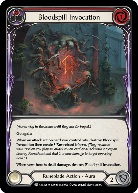 Bloodspill Invocation (Red) [U-ARC106] Unlimited Rainbow Foil | Good Games Cannington