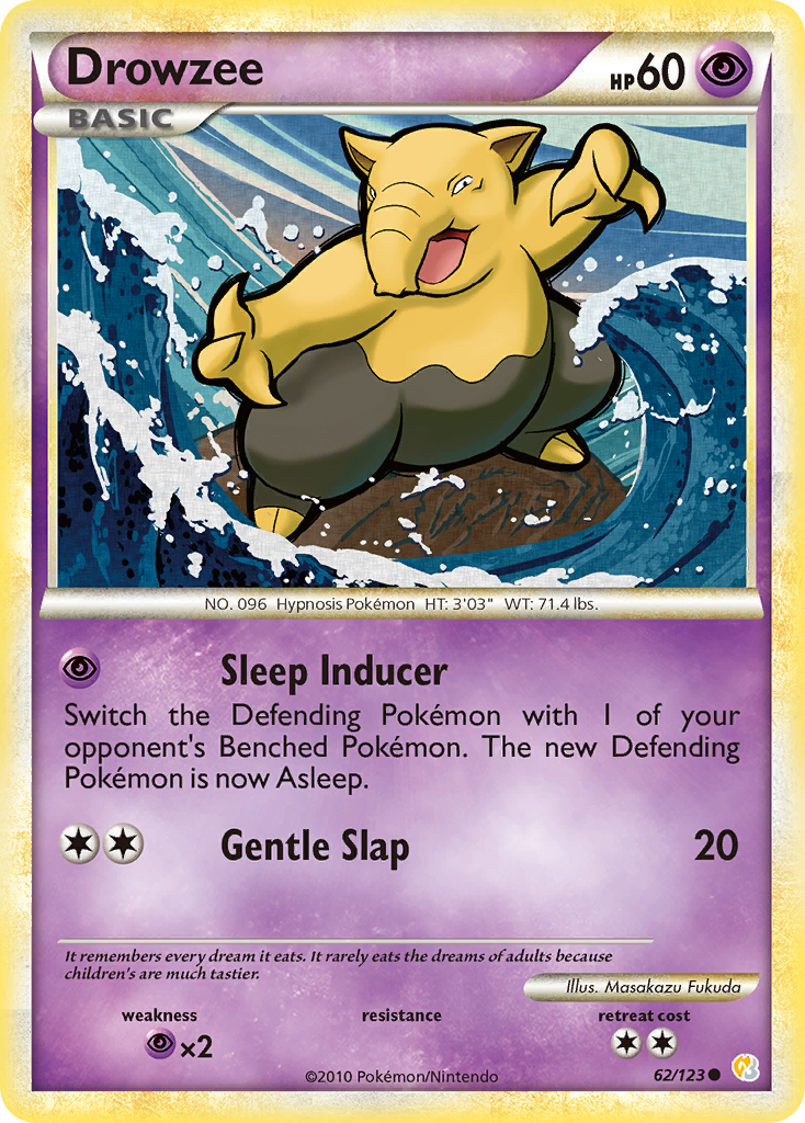 Drowzee (62/123) [HeartGold & SoulSilver: Base Set] | Good Games Cannington