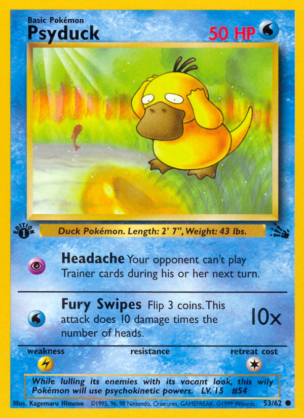 Psyduck (53/62) [Fossil 1st Edition] | Good Games Cannington