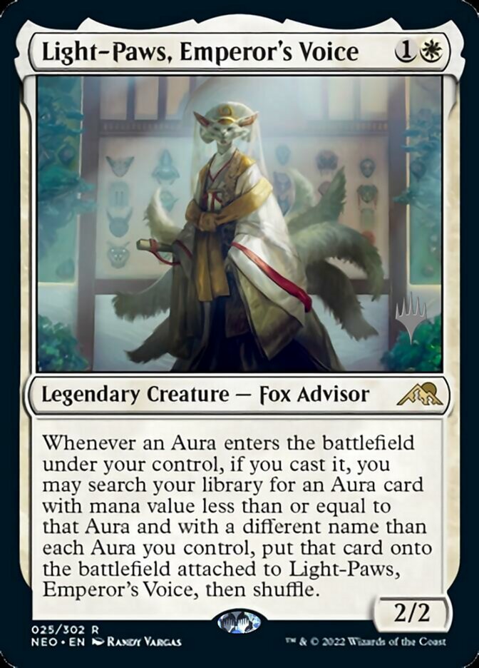 Light-Paws, Emperor's Voice (Promo Pack) [Kamigawa: Neon Dynasty Promos] | Good Games Cannington