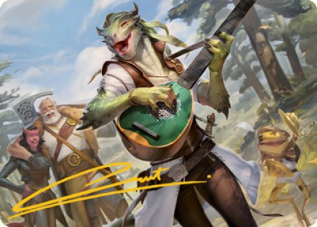 Wandering Troubadour Art Card (Gold-Stamped Signature) [Dungeons & Dragons: Adventures in the Forgotten Realms Art Series] | Good Games Cannington
