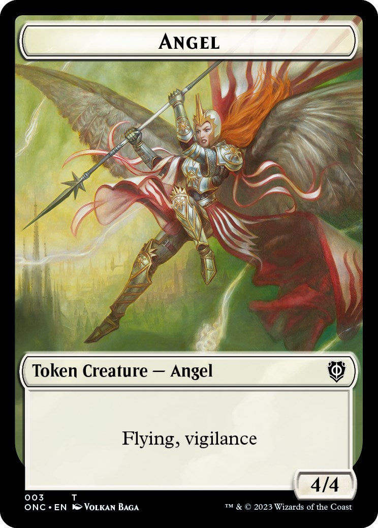 Soldier (008) // Angel Double-Sided Token [Phyrexia: All Will Be One Commander Tokens] | Good Games Cannington