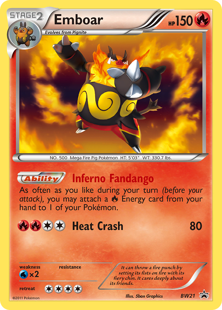 Emboar (BW21) [Black & White: Black Star Promos] | Good Games Cannington