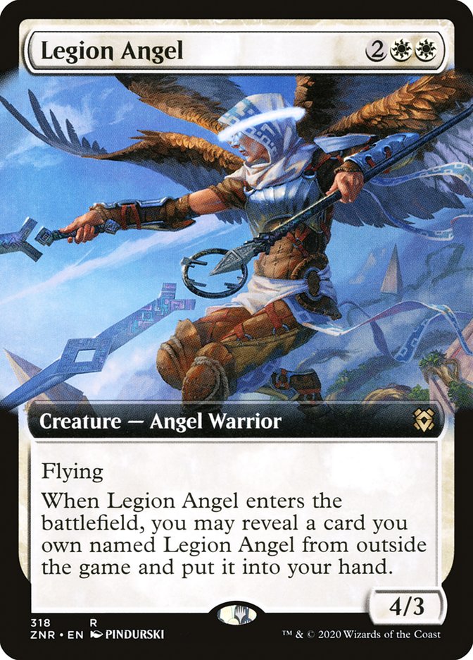 Legion Angel (Extended Art) [Zendikar Rising] | Good Games Cannington