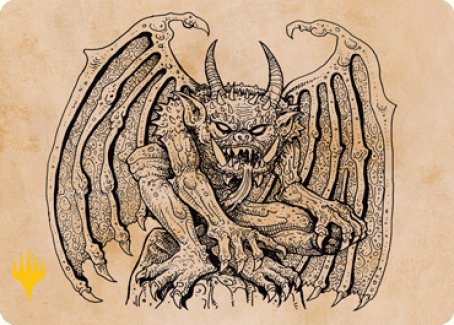 Cloister Gargoyle (Showcase) Art Card (Gold-Stamped Signature) [Dungeons & Dragons: Adventures in the Forgotten Realms Art Series] | Good Games Cannington