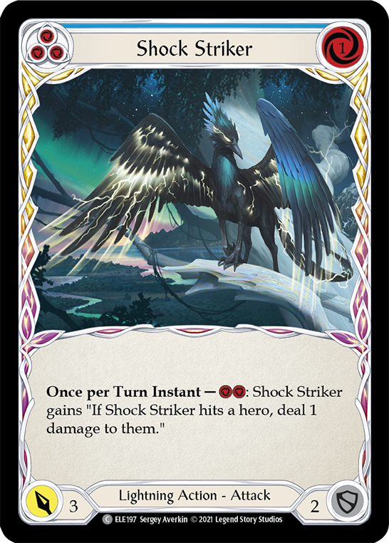 Shock Striker (Blue) [ELE197] (Tales of Aria)  1st Edition Rainbow Foil | Good Games Cannington