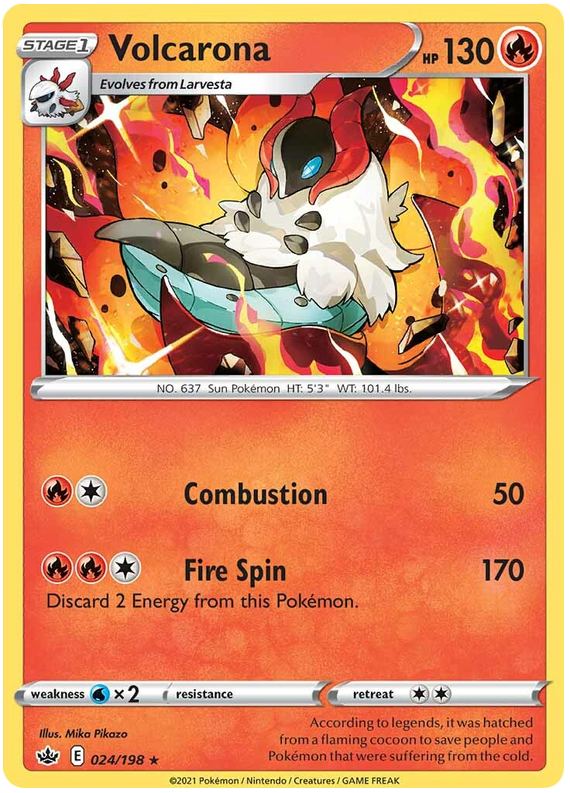 Volcarona (024/198) [Sword & Shield: Chilling Reign] | Good Games Cannington