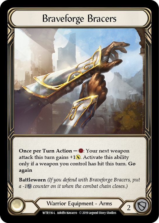 Braveforge Bracers [WTR116-L] Alpha Print Cold Foil | Good Games Cannington
