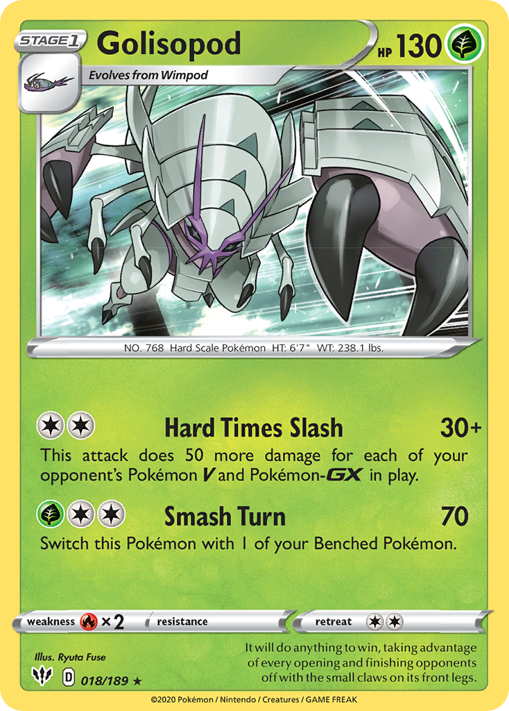 Golisopod (018/189) [Sword & Shield: Darkness Ablaze] | Good Games Cannington