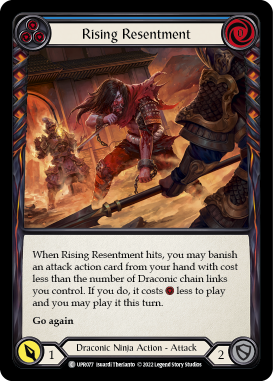 Rising Resentment (Blue) [UPR077] (Uprising)  Rainbow Foil | Good Games Cannington