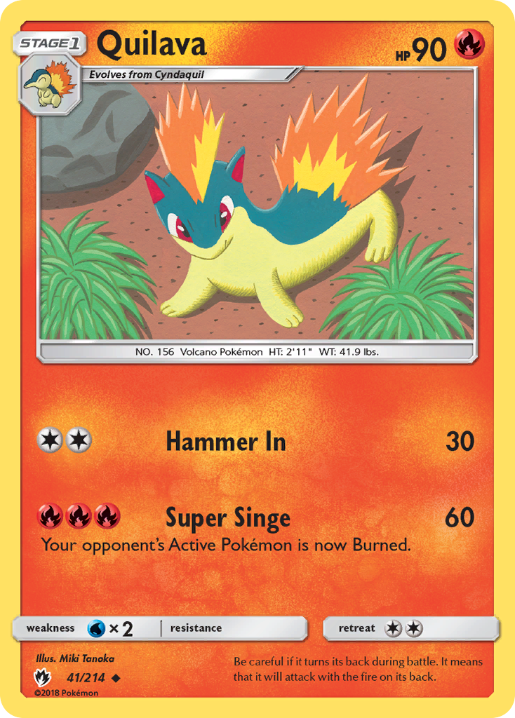 Quilava (41/214) [Sun & Moon: Lost Thunder] | Good Games Cannington