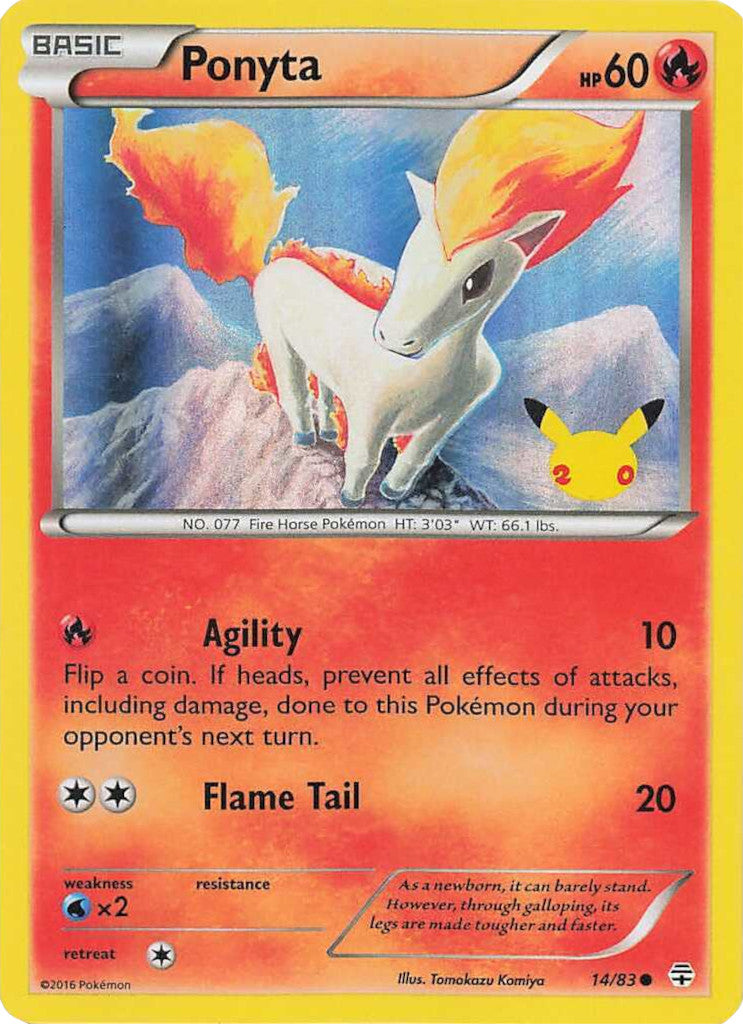 Ponyta (14/83) (20th Anniversary Stamp) [XY: Generations] | Good Games Cannington