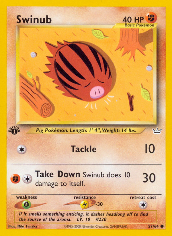 Swinub (57/64) [Neo Revelation 1st Edition] | Good Games Cannington