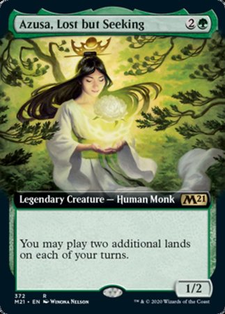 Azusa, Lost but Seeking (Extended Art) [Core Set 2021] | Good Games Cannington