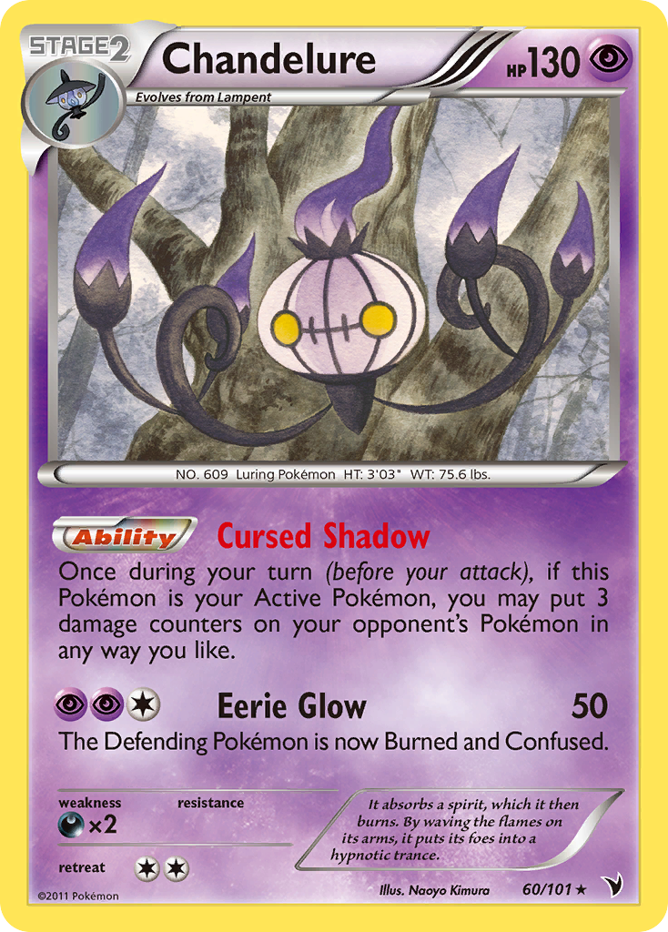 Chandelure (60/101) [Black & White: Noble Victories] | Good Games Cannington
