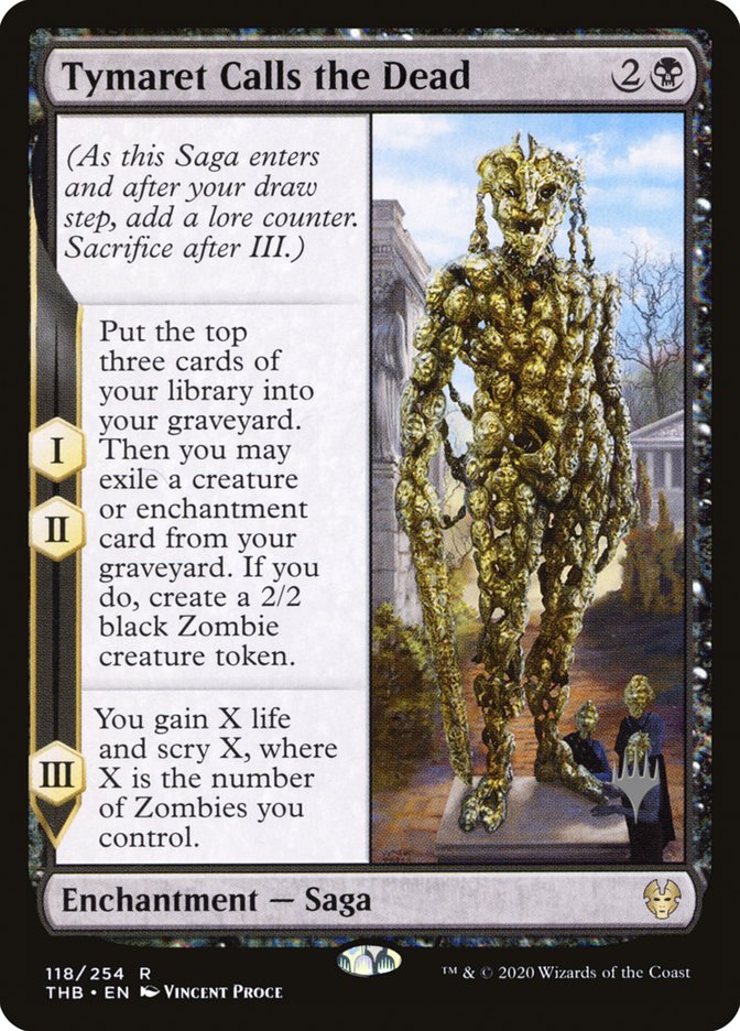 Tymaret Calls the Dead (Promo Pack) [Theros Beyond Death Promos] | Good Games Cannington