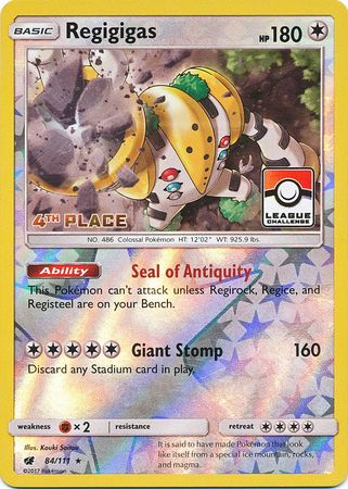Regigigas (84/111) (League Promo 4th Place) [Sun & Moon: Crimson Invasion] | Good Games Cannington