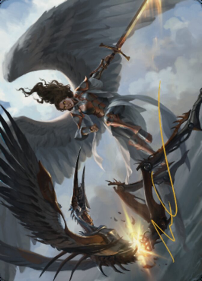 Destroy Evil Art Card (Gold-Stamped Signature) [Dominaria United Art Series] | Good Games Cannington