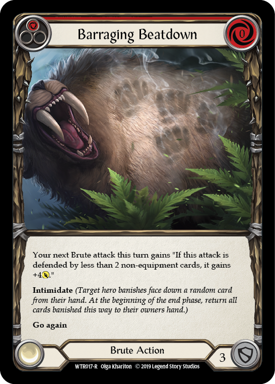 Barraging Beatdown (Red) [WTR017-R] Alpha Print Rainbow Foil | Good Games Cannington
