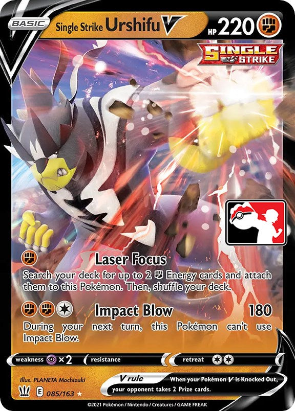 Single Strike Urshifu V (085/163) [Prize Pack Series One] | Good Games Cannington