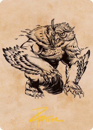 Owlbear (Showcase) Art Card (Gold-Stamped Signature) [Dungeons & Dragons: Adventures in the Forgotten Realms Art Series] | Good Games Cannington