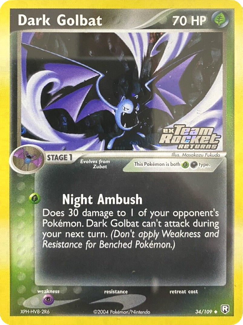 Dark Golbat (34/109) (Stamped) [EX: Team Rocket Returns] | Good Games Cannington
