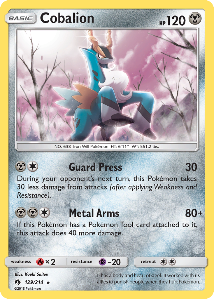 Cobalion (129/214) [Sun & Moon: Lost Thunder] | Good Games Cannington