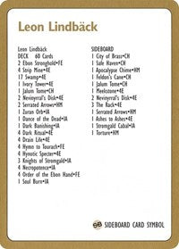1996 Leon Lindback Decklist Card [World Championship Decks] | Good Games Cannington