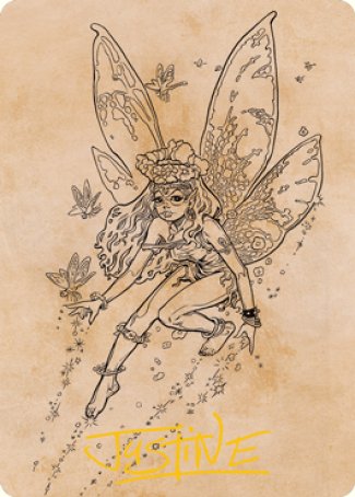 Pixie Guide (Showcase) Art Card (Gold-Stamped Signature) [Dungeons & Dragons: Adventures in the Forgotten Realms Art Series] | Good Games Cannington