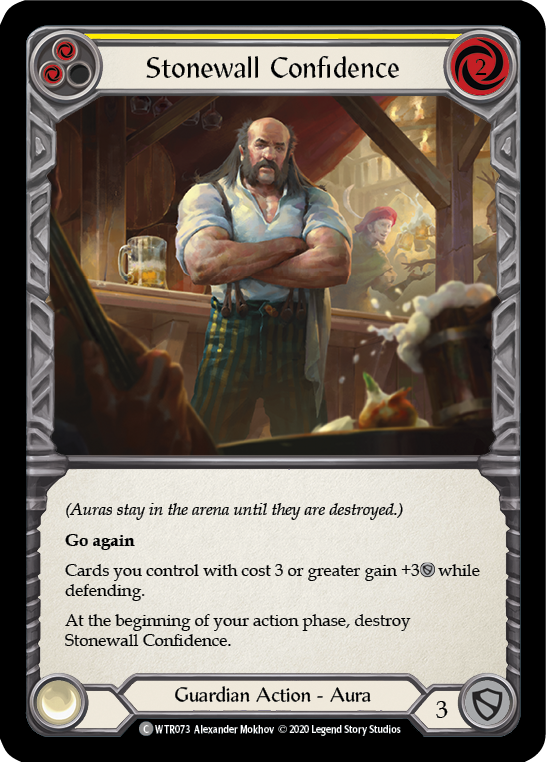Stonewall Confidence (Yellow) [U-WTR073] (Welcome to Rathe Unlimited)  Unlimited Rainbow Foil | Good Games Cannington