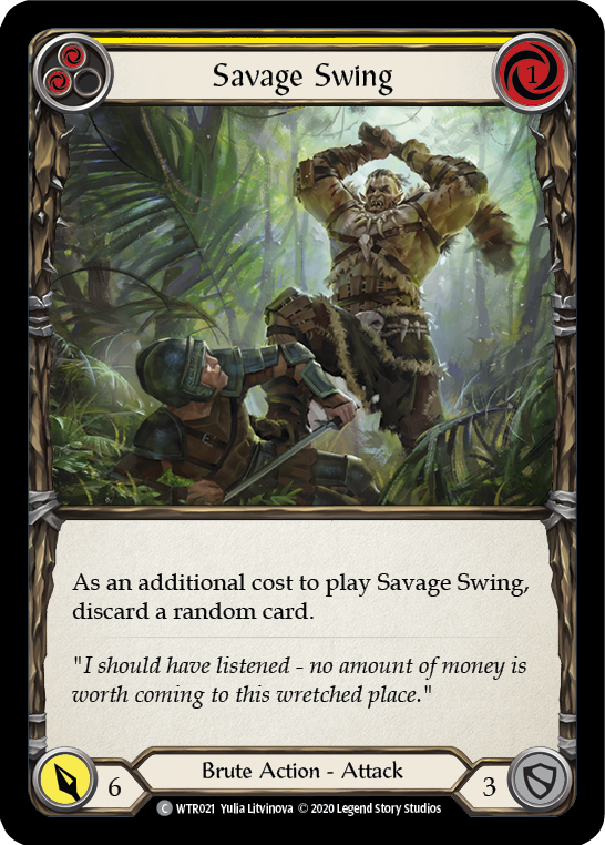 Savage Swing (Yellow) [U-WTR021] (Welcome to Rathe Unlimited)  Unlimited Normal | Good Games Cannington