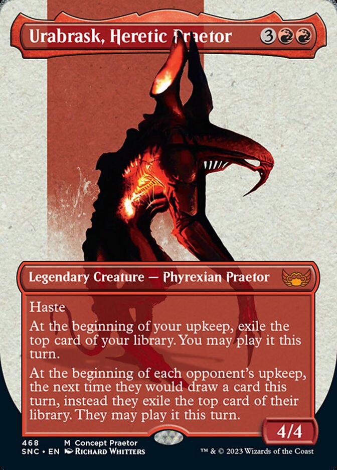 Urabrask, Heretic Praetor (Borderless Concept Praetors) [Phyrexia: All Will Be One] | Good Games Cannington