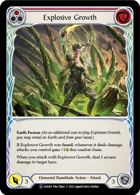Explosive Growth (Red) [U-ELE067] Unlimited Rainbow Foil | Good Games Cannington
