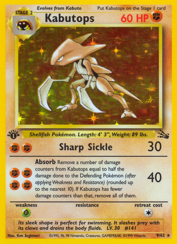 Kabutops (9/62) [Fossil 1st Edition] | Good Games Cannington