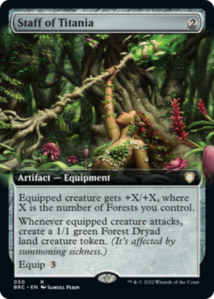 Staff of Titania (Extended Art) [The Brothers' War Commander] | Good Games Cannington
